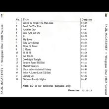 UK 2001 03 28 - WINGSPAN (DISC1) - ABBEY ROAD CDR PROMO - pic 1