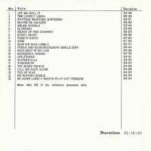 UK 2001 03 28 - WINGSPAN (DISC2) - ABBEY ROAD CDR PROMO - pic 1