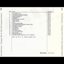 UK 2001 03 28 - WINGSPAN (DISC2) - ABBEY ROAD CDR PROMO - pic 1