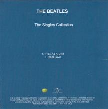 2019 00 00 - THE BEATLES THE SINGLES COLLECTION - FREE AS A BIRD ⁄ REAL LOVE - CDR PROMO - pic 2