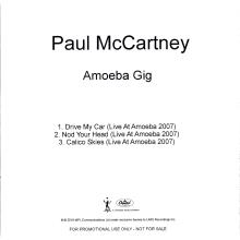UK 2019 07 12 - PAUL McCARTNEY - AMOEBA GIG - 3 TRACKS CDR - PROMO - pic 1