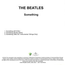 2019 09 27 THE BEATLES - SOMETHING - PROMO - APPLE UNIVERSAL CDR  - pic 2