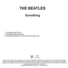 2019 09 27 THE BEATLES - SOMETHING - PROMO - APPLE UNIVERSAL CDR  - pic 1