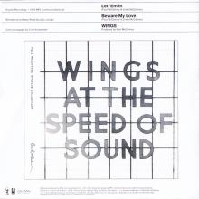 UK 2014 12 03 - WINGS LET'EM IN ⁄ BEWARE MY LOVE - EU HRM 36607-01 - CDR 2 TRACKS - pic 1