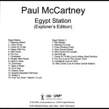 UK 2018 09 18 - 2019 05 17 - PAUL MCCARTNEY - EGYPT STATION EXPLORER'S EDITION - PROMO CDR - 2 CD'S - pic 1