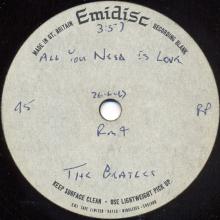 THE BEATLES ACETATE - ALL YOU NEED IS LOVE - pic 1