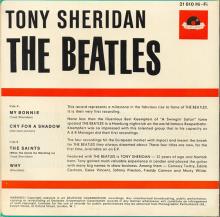 ger020 Tony Sheridan With The Beatles / My Bonnie / Cry For A Shadow / The Saints / Why   Polydor 21 610 HI-FI - pic 2