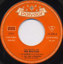 ger020 Tony Sheridan With The Beatles / My Bonnie / Cry For A Shadow / The Saints / Why   Polydor 21 610 HI-FI - pic 3