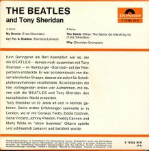 ger033 The Beatles & Tony Sheridan / My Bonnie / Cry For A Shadow / The Saints / Why / 5. 64 /  Polydor / E 76 586 HI-FI - pic 2