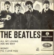 dk080 All My Loving / Ask Me Why / Money / P.S. I Love You Parlophone GEP 8891 - pic 3