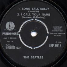 dk110 Long Tall Sally / I Call Your Name / Slow Down / Matchbox Parlophone GEP 8913 - pic 1