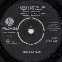 dk210 We Can Work It Out / Day Tripper / You've Got To Hide Your Love Away / What You're Doing Parlophone GEOS 244 - pic 4