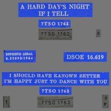 sp162 - 02 A HARD DAY'S NIGHT / IF I FELL / I SHOULD HAVE KNOWN BETTER / I'M HAPPY JUST TO DANCE WITH YOU - DSOE 16.619 - pic 4