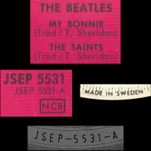 sw28 / My Bonnie / The Saints / (Twist It Up / Kansas City By Chubby Checker) JukeBox JSEP 5531 - pic 4