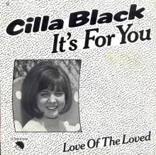 CILLA BLACK - IT'S FOR YOU ⁄ LOVE OF THE LOVED - HOLLAND - 1A 006-07506 - pic 1
