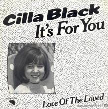 CILLA BLACK - IT'S FOR YOU ⁄ LOVE OF THE LOVED - HOLLAND - 1A 006-07506 - pic 2