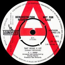 P.J. PROBY - THAT MEANS A LOT - UK - LIB 10215 - PROMO - pic 1