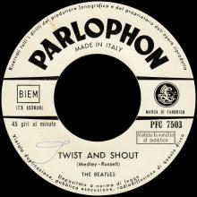 ITALY 1964 04 01 - PFC 7503 - TWIST AND SHOUT / MISERY - pic 1
