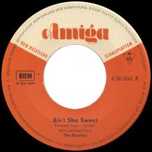 Beatles Discography DDR 055 AIN'T SHE SWEET / CRY FOR A SHADOW - AMIGA 4 50 466 A - pic 1