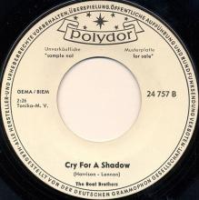 0050 / Why / Cry For A Shadow / Polydor 24 757 promo but unreleased   - pic 1