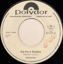 ger095  Cry For A Shadow / Why  Polydor 52 275 - pic 1