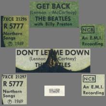 sw330a-b  Get Back / Don't Let Me Down    R 5777 - pic 1