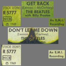 sw330a-b  Get Back / Don't Let Me Down    R 5777 - pic 1