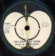 sw360   Let It Be / You Know My Name (Look Up The Number)    R 5833 - pic 4