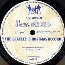 THE BEATLES DISCOGRAPHY UK 1963 The Beatles Christmas Record - LYN 492 - Promo - pic 3