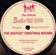 THE BEATLES DISCOGRAPHY UK 1964 Another Beatles Christmas Record - LYN 757 - Promo - pic 3