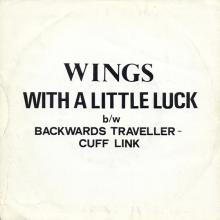 be20 With A Little Luck ⁄ Backwards Traveller⁄Cuff Link 4C 006-60639 - pic 2