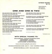 THE STRANGERS WITH MIKE SHANNON - ONE AND ONE IS TWO - BIC 101 - SWEDEN - REISSUE 1976  - pic 2