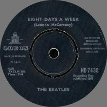 Beatles Discography Denmark dk16a Rock And Roll Music ⁄ Eight Days A Week - Odeon ND 7438 - pic 1