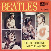 Beatles Discography Denmark dk23a-b Hello, Goodbye ⁄ I Am The Walrus - Parlophone R 5655 - pic 1
