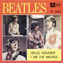 Beatles Discography Denmark dk23a-b Hello, Goodbye ⁄ I Am The Walrus - Parlophone R 5655 - pic 1