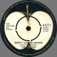 Beatles Discography Denmark dk27a Get Back ⁄ Don't Let Me Down - Apple R 5777 - pic 1