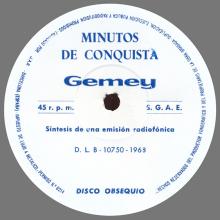 es fl 1968 - 260 Gemey - Conquista Show - i Minutos De Conquista Gemey ! ⁄ D.L.B-10750-1968 - pic 3