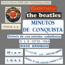 es fl 1968 - 260 Gemey - Conquista Show - i Minutos De Conquista Gemey ! ⁄ D.L.B-10750-1968 - pic 4