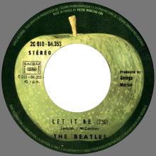 THE BEATLES DISCOGRAPHY FRANCE - OLDIES BUT GOLDIES - 040 L1-P2- LET IT BE/YOU KNOW MY NAME(Look Up The Number) - E 2C 010-04353 - pic 3