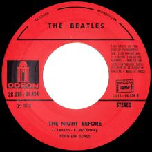 THE BEATLES DISCOGRAPHY FRANCE - OLDIES BUT GOLDIES - 080 L6-P1 - YESTERDAY / THE NIGHT BEFORE - E 2C 010-04454 - pic 1