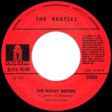 THE BEATLES DISCOGRAPHY FRANCE - OLDIES BUT GOLDIES - 080 L7-P2 - YESTERDAY / THE NIGHT BEFORE - E 2C 010-04454 - pic 4