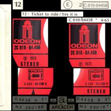 THE BEATLES DISCOGRAPHY FRANCE - OLDIES BUT GOLDIES - 120 L6-P3 - TICKET TO RIDE / YES IT IS -E 2C 010-04458 - pic 2