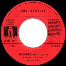 THE BEATLES DISCOGRAPHY FRANCE - OLDIES BUT GOLDIES - 280 L7-P2 - GIRL / NOWHERE MAN - E 2C 010-04474 - pic 1