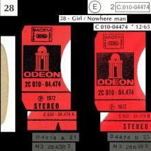 THE BEATLES DISCOGRAPHY FRANCE - OLDIES BUT GOLDIES - 280 L7-P2 - GIRL / NOWHERE MAN - E 2C 010-04474 - pic 1