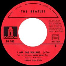 THE BEATLES DISCOGRAPHY FRANCE - OLDIES BUT GOLDIES - 330 L6-P1 - HELLO GOODBYE / I AM THE WALRUS - E FO.106 - pic 1