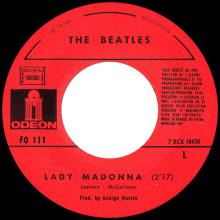THE BEATLES DISCOGRAPHY FRANCE - OLDIES BUT GOLDIES - 340 L7-P2 - LADY MADONNA / THE INNER LIGHT - E FO.111 - pic 3