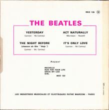 THE BEATLES FRANCE EP - D - 1971 06 00 - MEO 105 - LABEL B - SLEEVE 1 - SACEM REISSUE  - pic 6