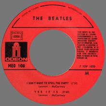 THE BEATLES FRANCE EP - D - 1971 06 00 - MEO 108 - SLEEVE 2 - LABEL B - SACEM REISSUE  - pic 5