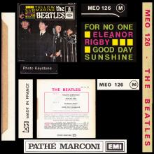 THE BEATLES FRANCE EP - D - 1971 06 00 - MEO 126 - SLEEVE 1 - LABEL B/B - SACEM REISSUE - pic 6