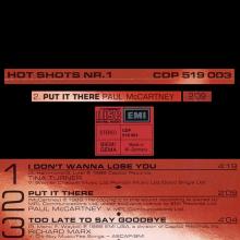 1989 EMI HOT SHOTS NR.1 - PUT IT THERE - CDP 519 003 - FOR PROMOTION ONLY - pic 1